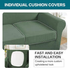 Turquoize 3 Piece Sofa Covers for 2 Cushion Couch Sofa Slipcover Soft Couch - Image 5
