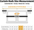 GEEBOBO Gold Curtain Rods for Windows 48 to 84 Inch, 1 Inch Adjustable Heavy - Image 5