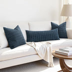 MIULEE Pack of 1 Blue Long Body Lumbar Decorative Throw Pillow Cover 14x36 Inch - Image 4
