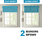 H.VERSAILTEX Blackout Valances for Windows, Turquoise Blue - Image 6