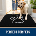 OLANLY Dog Door Mat for Muddy Paws 70x35, Paw Print Design, Absorbs Moisture - Image 6