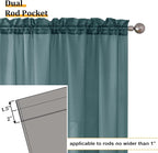 Aiyufeng Dusty Blue Sheer Curtains 84 Inches Long 2 Panels Set, Light Filtering - Image 2