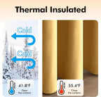 MIULEE Velvet Curtains Golden Elegant Grommet Thermal Insulated Soundproof Room - Image 5