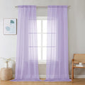Chyhomenyc Lilac Sheer Curtains 96 inches Long 2 Panels, Light Filtering Soft by Chyhomenyc