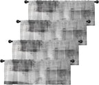 Emvency 4 Pack Valances Window Treatments, Abstract Modern Grey Minimalist by Emvency