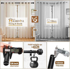 KAMANINA Black Curtain Rod for Windows 72 to 144 Inches Long Heavy Duty Curtain - Image 6