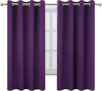 LEMOMO Blackout Curtains 52 x 63 inch/Purple Curtains Set of 2 Panels/Thermal - Image 2