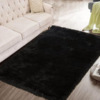 ORINOVA Black Faux Sheepskin Washable Fluffy Fur Rugs - Image 7