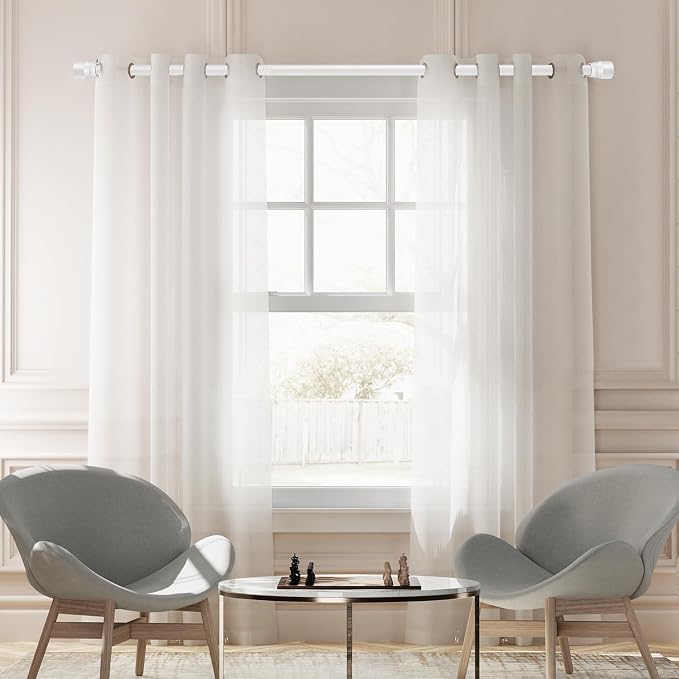 1” Diameter Curtain Rods Itself is 30 to 60 inch 2 Pack Fit 30-54 inch Window - Image 6