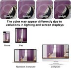 OWENIE Plum Sheer Curtains, Sheer Curtains 84 Inches Long 2 Panels Set - Image 5