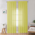 OWENIE Lemon Sheer Curtains for Bedroom Living Room 96 Inches Long 2 Panels Set by OWENIE