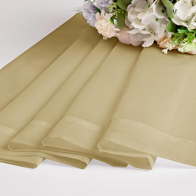 OWENIE Sheer Curtains 54 Inch Length 2 Panels Set - Image 5