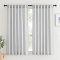 RYB HOME Linen Textured Curtains Semi Sheer Window Curtains Light Filtering by RYBHOME