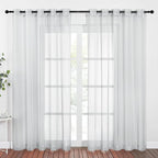 NICETOWN Bedroom Sheer Curtains Light Gray by NICETOWN