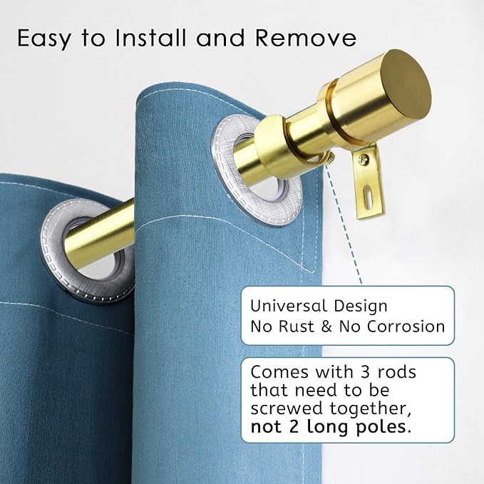 Byondeth Curtain Rods for Windows 16 to 48 or 60 Inches Max Adjustable Length 1 - Image 2