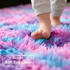 Amdrebio Hot Pink Rainbow Round Circle Area Rug 6Ft - Image 4