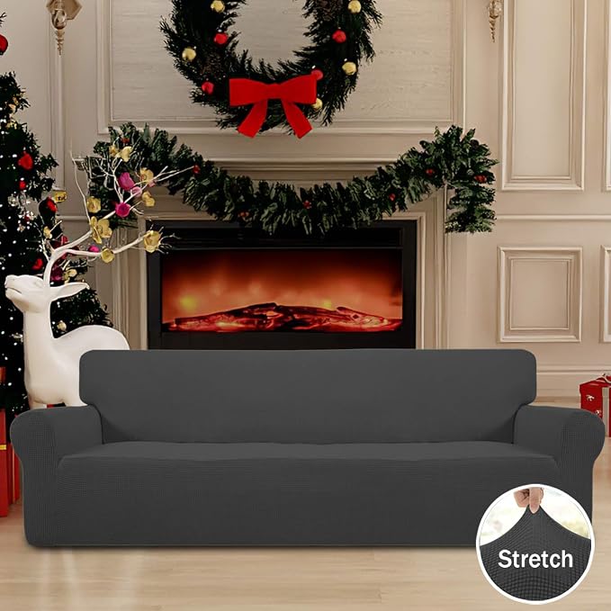 Easy-Going Stretch 4 Seater Sofa Slipcover 1-Piece Sofa Cover Furniture - Image 2