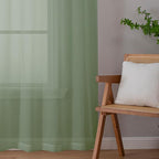 OWENIE Short Sheer Curtains 30 Inches 2 Panels Set, Kitchen Tiers Light by OWENIE