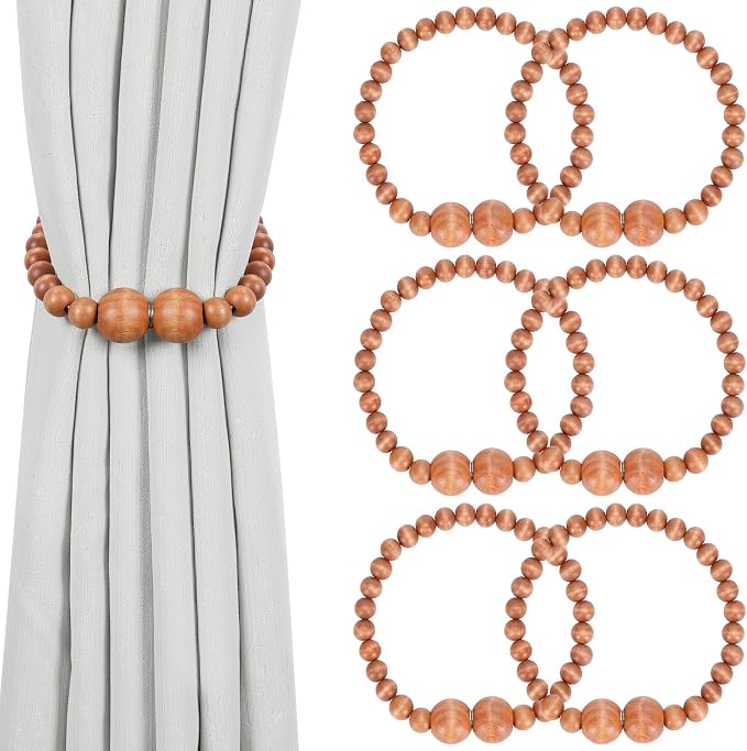 Magnetic Curtain Tiebacks, 6 Pack Curtain Holdbacks by KLOGTSINDDirect