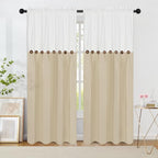 FRAMICS Farmhouse Cotton Linen Curtains by FRAMICS