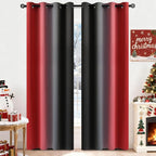 Yakamok Blackout Ombre Red and Black Curtains - Image 2