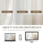 RYB HOME Linen Sheer Curtains Light & Airy Translucent Privacy Protected - Image 8