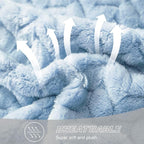 Exclusivo Mezcla Light Blue Fleece King Size Blanket - Image 6