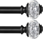 USFOOK 2 Pack Curtain Rod 32 to 58 Inches, USFOOK 7/8 Inch Telescoping Splicing by USFOOK