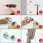 Curtain Tiebacks 2 Pack Wall Mounted Zinc Alloy Tiebacks - Image 4