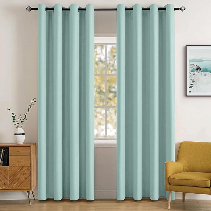 MIULEE Blackout Room Darkening Curtains Thermal Insulated Drapes Solid Window by MIULEE