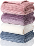 Newwiee 4 Pcs Flanne Fleece Throw Blanket by Newwiee