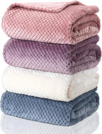 Newwiee 4 Pcs Flanne Fleece Throw Blanket by Newwiee