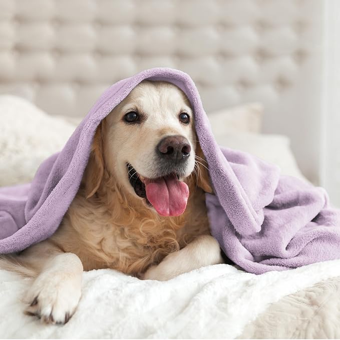 BEDELITE Fleece Blanket Lilac Throw Blankets - Image 7