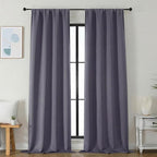 Simplebrand Ava Greyish Purple Blackout Curtains by Simplebrand