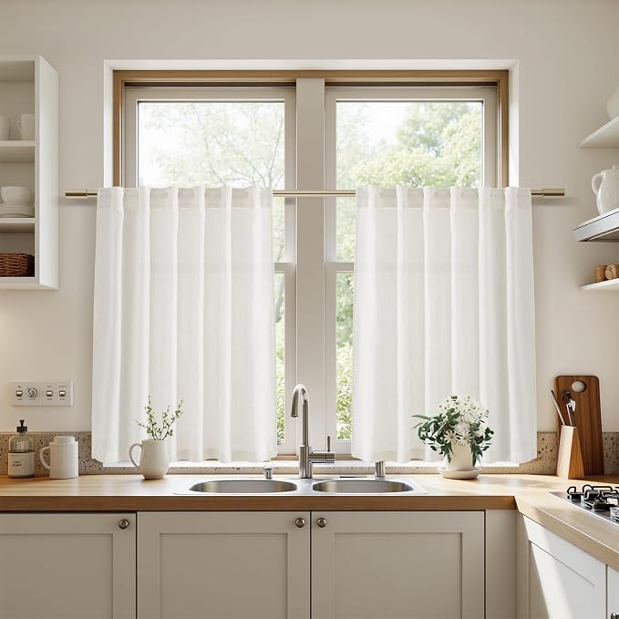Nanspring 54 Inch Linen Curtains - Image 8