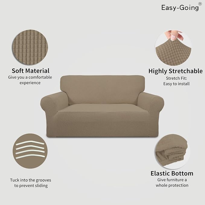 Easy-Going Stretch Loveseat Slipcover 1-Piece Sofa Cover Furniture Protector - Image 4