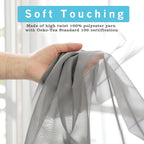 OVZME Grey Sheer Curtains - Image 3