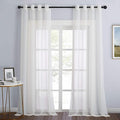 NICETOWN Beige Sheer Curtains for Living Room 120 inches Long, Grommet Voile by NICETOWN