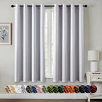 MIULEE Greyish White Blackout Curtains by MIULEE