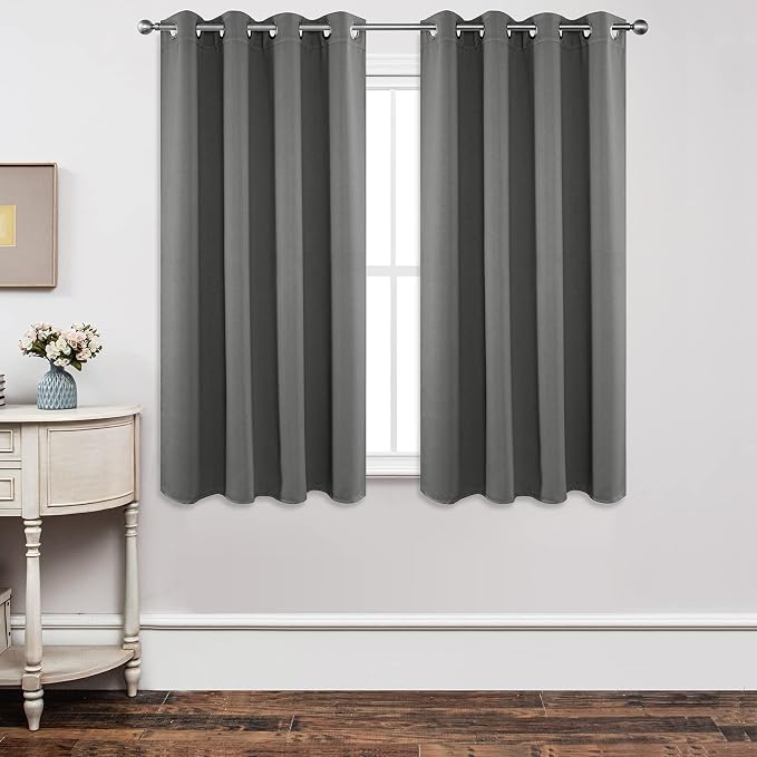 Joydeco Blackout Curtains 63 Inch Length 2 Panels Set, Thermal Insulated Long by JOYDECO