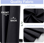 Simplebrand Ava Black Short 30 Inches Blackout Curtain 2 Panels Set, Half - Image 4
