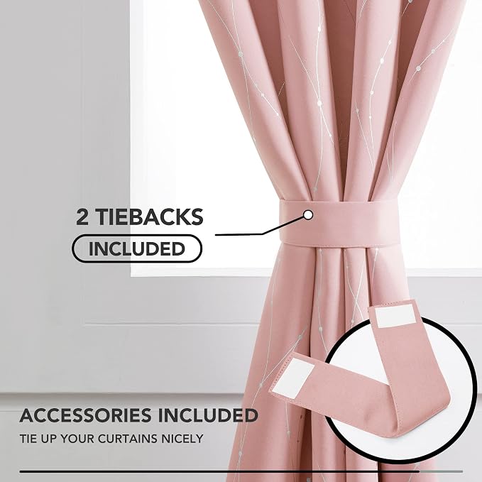 Deconovo Pink Blackout Curtains - Image 4