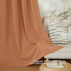 NICETOWN Burnt Orange Linen Kitchen Curtains 36 inch Length, Decorative Thick - Image 5