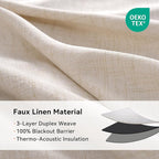 100% Blackout Shield Linen Blackout Curtains - Image 4