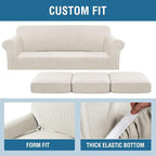 H.VERSAILTEX 4 Piece Stretch Sofa Covers - Image 4