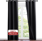 NICETOWN High-End Thermal Kitchen Curtains, Full Blackout Curtains 80 Inches by NICETOWN