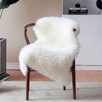 duduta White Faux Sheepskin Throw Rug 2x3 ft, Fluffy Shag Fur Chair Cover Small by duduta