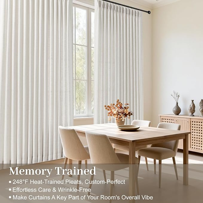 IVAPUPU 108 Inch Linen Blend Curtains - Image 3
