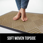 GORILLA GRIP 100% Waterproof All-Season WeatherMAX Doormat US Designed Natural - Image 7