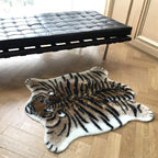 Tiger Print Area Rug Faux Cowhide Skin Hide Animal Printed Rugs Cute Carpet - Image 7